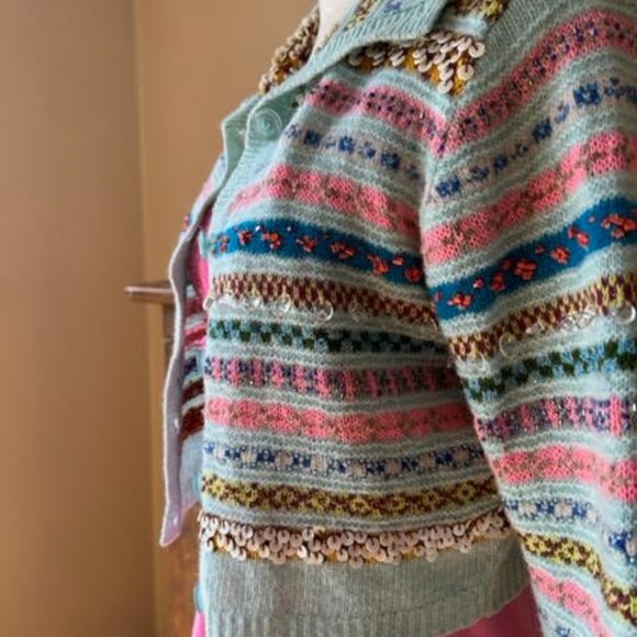 Vintage Free People Beaded Sweater - Picture 2 of 9